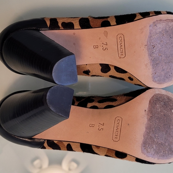 Coach Taffy Cheetah Hair Calf Fashion Pumps Heels Women's Size 7.5 B - Picture 7 of 9